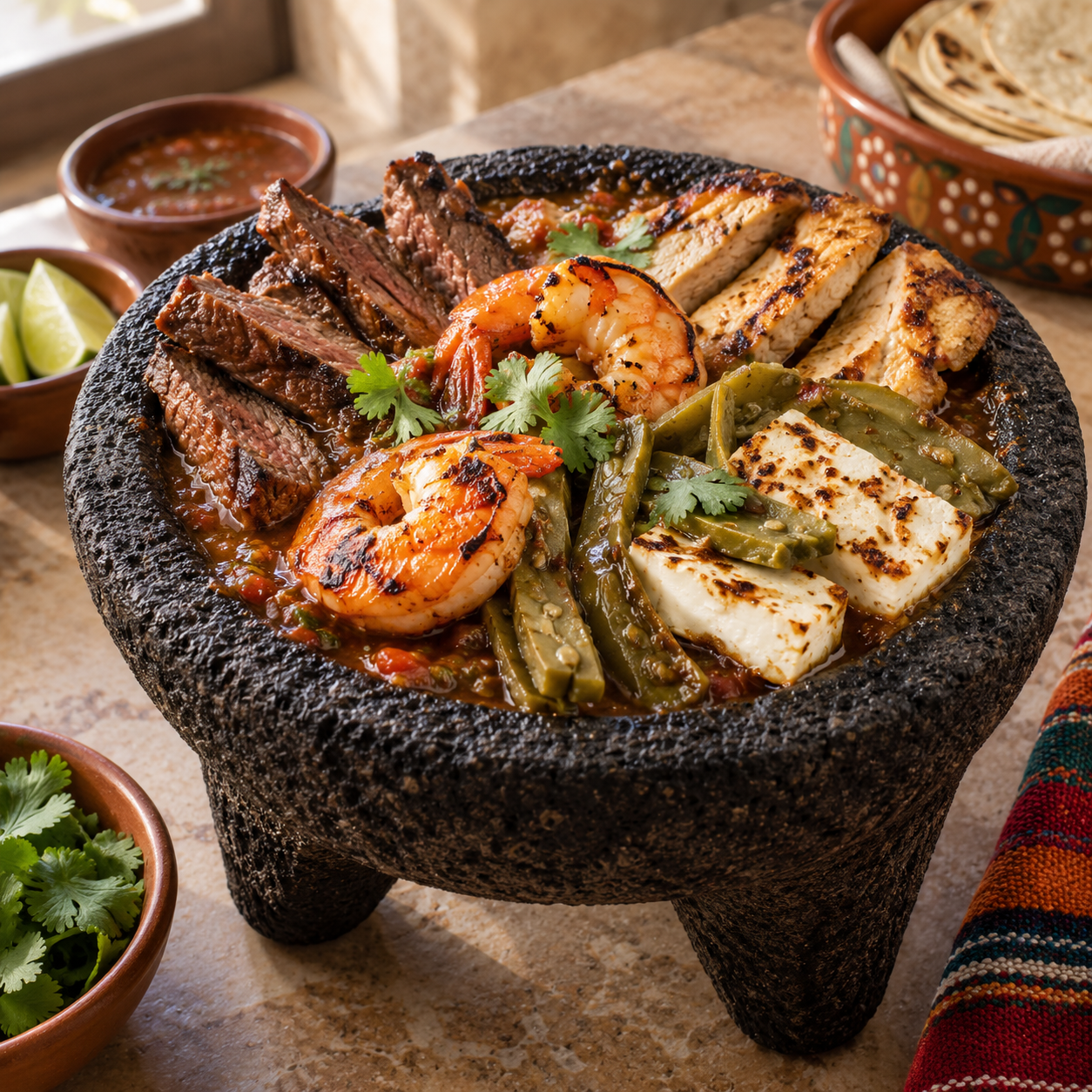 Molcajete Mar y Tierra