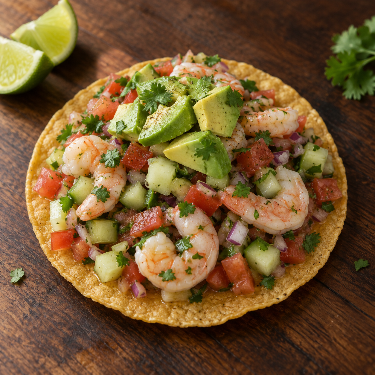 Tostada de Camarón